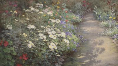 Garden Path by Fidelia Bridges - Auction record, sale price, and art valuation. Compare with similar artists and explore comparable artworks.